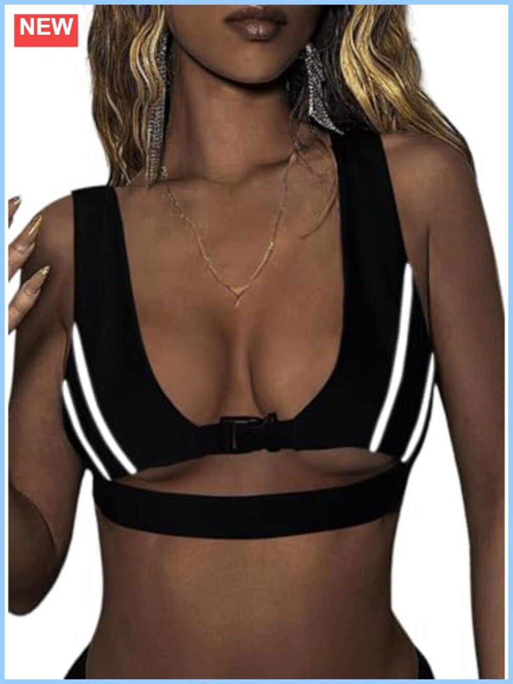 Women's Reflective Crop Tank Top Rave Festival Underboob Shirt